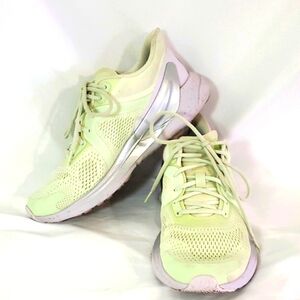 Lululemon Womens Blissfeel Running Shoes Sz 8 DEWY/FTLV/HIYE Green Silver White